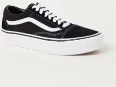 VANS Old Skool Platform sneaker met suède details - Zwart