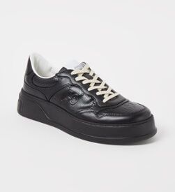 Gucci Tennis sneaker van leer - Zwart