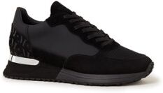 Mallet Popham sneaker met suède details - Zwart