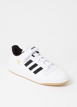 adidas Forum Low sneaker van leer met suède details - Wit