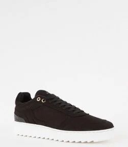 Nubikk Cliff Cane sneaker van nubuck - Zwart