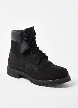 Timberland Premium 6-INCH biker boot van nubuck - Zwart