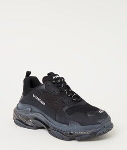 Balenciaga Triple S sneaker met mesh details - Zwart