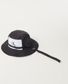 Calvin Klein Bucket hoed met logo - Zwart