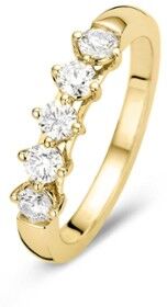 Diamond Point Geelgouden ring, 0.50 ct diamant, Hearts & Arrows - Geelgoud