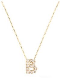 Diamond Point Geelgouden collier 0.03 ct diamant Alphabet - Geelgoud