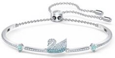 Swarovski Iconic Swan bangle met kristal - Zilver