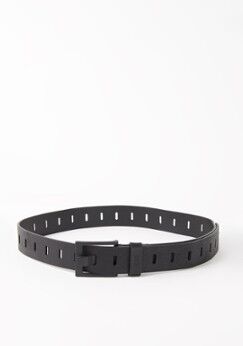 HUGO BOSS Riem van kalfsleer - Zwart