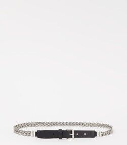 ba&sh; Bright riem met leren details - Zilver