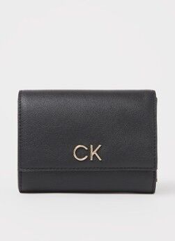 Calvin Klein Trifold portemonnee met logo - Zwart