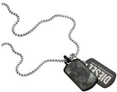 Diesel Double Dogtags ketting DX1327040 - Zilver