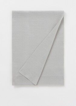 Lyle & Scott Fijngebreide sjaal 170 x 35 cm - Lichtgrijs
