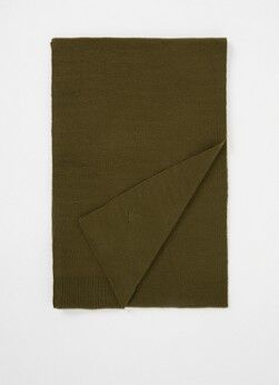 Lyle & Scott Fijngebreide sjaal 170 x 35 cm - Legergroen