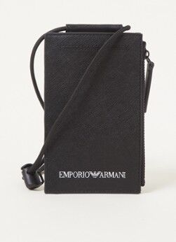 Emporio Armani Giftset van crossbody telefoonhoes en pasjeshouder - Zwart