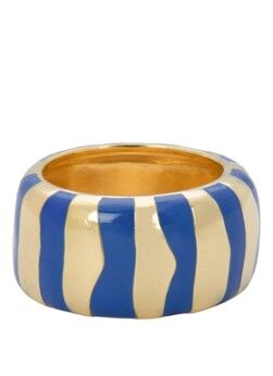 Anna + Nina Bold Stripe ring verguld - Goud