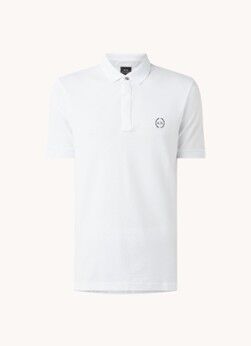 Armani Exchange Regular fit polo met logo - Wit