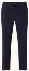 Ted Baker Roydon straight fit pantalon met visgraatdessin - Donkerblauw