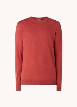 Superdry Fijngebreide pullover in kasjmierblend - Donkerrood