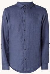 Scotch & Soda Regular fit overhemd van katoen - Donkerblauw