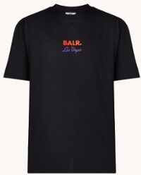 BALR. Joey T-shirt van biologisch katoen met front- en backprint - Zwart