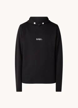 BALR. Q-Series hoodie met ritsdetail en logo - Zwart