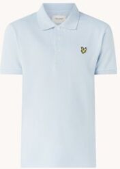 Lyle & Scott Regular fit polo van biologisch piqué katoen met logo - Lichtblauw