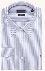 Tommy Hilfiger Slim fit overhemd met streepprint - Donkerblauw