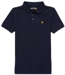 Lyle & Scott Poloshirt van piqué katoen en logo applicatie - Donkerblauw