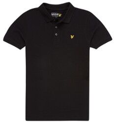 Lyle & Scott Polo van piqué katoen - Zwart