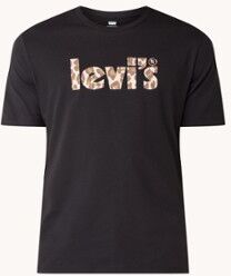 Levi's T-shirt met logoprint - Zwart