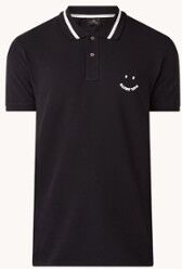 PS Paul Smith Slim fit polo met getipte boorden - Zwart