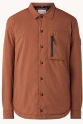 Calvin Klein Overshirt met ritszak en logo - Bruin