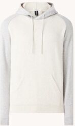 Profuomo Hoodie met gemêleerd dessin - Beige