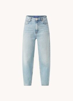 Scotch & Soda High waist tapered cropped jeans van biologisch katoen - Indigo
