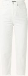 Whistles High waist tapered cropped jeans met gekleurde wassing - Wit