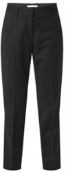 Reiss Hayes high waist slim fit cropped pantalon - Zwart