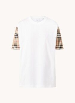 BURBERRY Carrick oversized T-shirt met ruitdessin - Wit