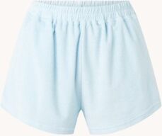 Seafolly Terry high waist loose fit strandshorts van badstof - Lichtblauw