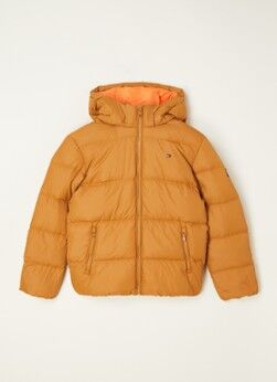 Tommy Hilfiger Gewatteerd jack met afneembare capuchon en donsvulling - Camel