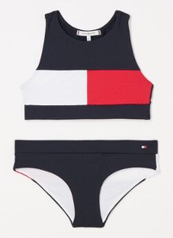 Tommy Hilfiger Bikini met logoband - Donkerblauw