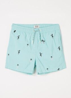 Scotch & Soda Zwembroek met borduring - Turquoise