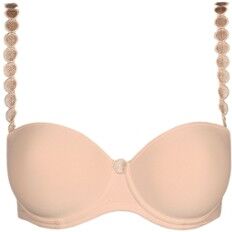 Marie Jo Tom strapless bh met broderie applicatie - Beige