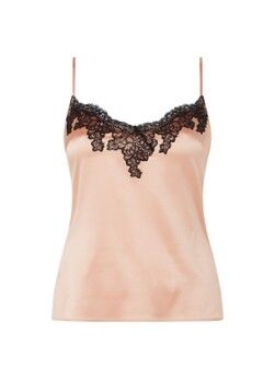 Agent Provocateur Amelea cami pyjamatop van zijde met kant - Oudroze