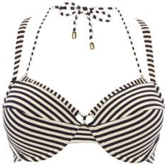 marlies | dekkers marlies   dekkers Holi Vintage push-up balconette bikinitop met streepprint - Donkerblauw