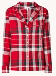 Reiss Holly Xmas pyjamaset met ruitdessin - Rood