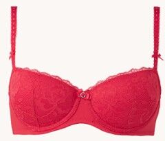 Hunkemöller Maya balconette bh met kant - Rood