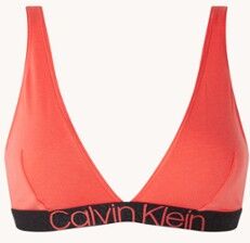 Calvin Klein Bralette in lyocellblend met logoband - Koraalrood