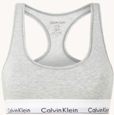 Calvin Klein Modern Cotton bralette met logoband - Grijsmele