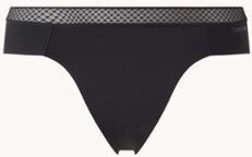 Calvin Klein Seductive Comfort slip met mesh - Zwart