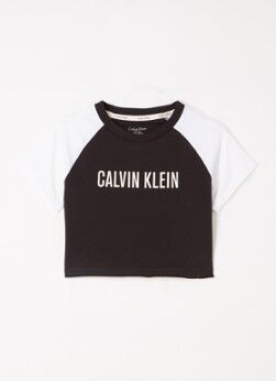 Calvin Klein Pyjamaset met logoprint - Lichtoranje